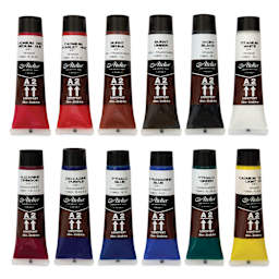 Chroma Atelier A2 Lightfast Heavy Body Acrylic Paint - Set of 12 colors, 20 ml tubes