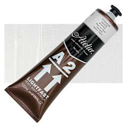 Chroma A2 Student Acrylic - Titanium White, 120 ml tube and swatch