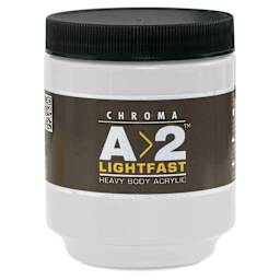 Chroma A2 Student Acrylics - Titanium White, 250 ml jar
