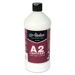 Chroma A2 Student Acrylics - Titanium White, 1 L, Bottle, front