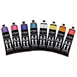 Chroma Atelier A2 Lightfast Heavy Body Acrylic Paint - Assorted colors, Set of 8, 120 ml tubes
