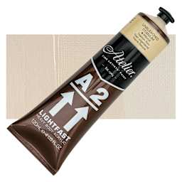 Chroma A2 Student Acrylic - Unbleached Titanium, 120 ml tube and swatch