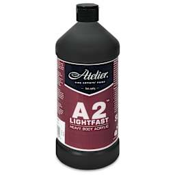 Chroma A2 Student Acrylics - Ivory Black, 1 L, Bottle, front