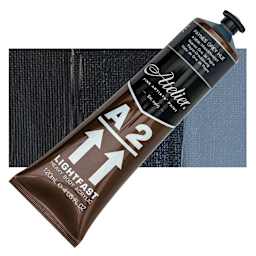 Chroma A2 Student Acrylic - Paynes Grey Hue, 120 ml tube and swatch