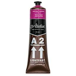 Chroma Atelier A2 Lightfast Heavy Body Acrylic Paint - Brilliant Magenta, 120 ml tube, front