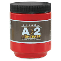 Chroma A2 Student Acrylics - Cadmium Red Medium Hue, 250 ml jar