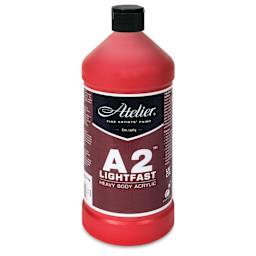 Chroma A2 Student Acrylics - Cadmium Red Medium Hue, 1 L, Bottle, front