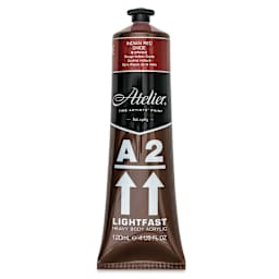 Chroma A2 Student Acrylics - India Red Oxide, 120 ml tube, front