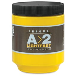 Chroma A2 Student Acrylics - Cadmium Yellow Medium Hue, 250 ml jar