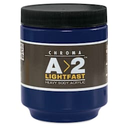 Chroma A2 Student Acrylics - Ultramarine Blue, 250 ml jar