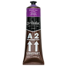 Chroma Atelier A2 Lightfast Heavy Body Acrylic Paint - Brilliant Violet, 120 ml tube, front