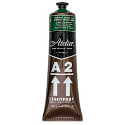 Chroma A2 Student Acrylics - Hookers Green Hue, 120 ml tube, front