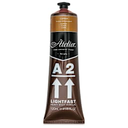 Chroma A2 Student Acrylics - Copper, 120 ml tube, front