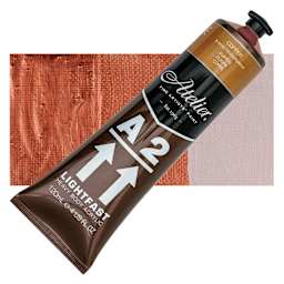 Chroma A2 Student Acrylic - Copper, 120 ml tube and swatch