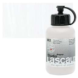 Lascaux Studio Acrylic - Titanium White, 85 ml bottle and swatch