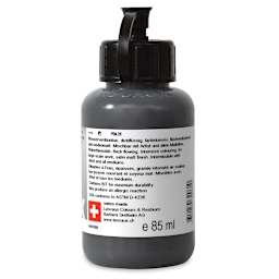 Lascaux Studio Acrylics - Transparent Black, 85 ml bottle back