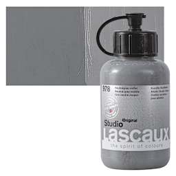 Lascaux Studio Acrylic - Neutral Gray Middle, 85 ml bottle and swatch