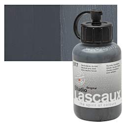 Lascaux Studio Acrylic - Neutral Gray Dark, 85 ml bottle and swatch