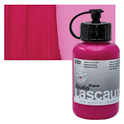 Lascaux Studio Acrylic - Magenta Deep, 85 ml bottle and swatch