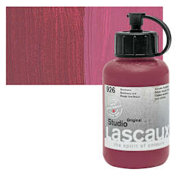 Lascaux Studio Acrylic - Bordeaux Red, 85 ml bottle and swatch