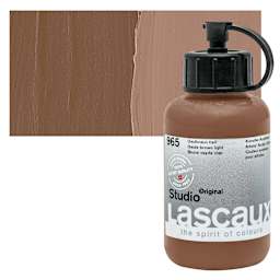Lascaux Studio Acrylic - Oxide Brown Light, 85 ml bottle and swatch