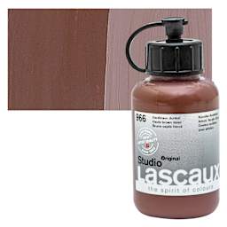 Lascaux Studio Acrylic - Oxide Brown Deep, 85 ml bottle and swatch