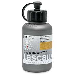 Lascaux Studio Bronze Acrylics - Pale Gold, 85 ml bottle