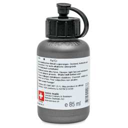 Lascaux Studio Bronze Acrylics - Stainless Steel, 85 ml bottle back