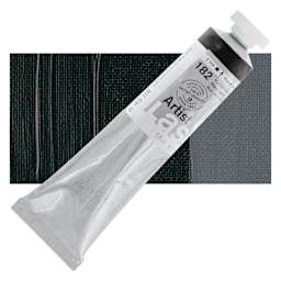 Lascaux Artist Acrylic - Mars Black, 45 ml tube and swatch