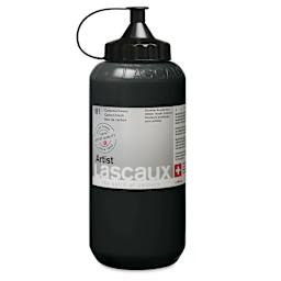 Lascaux Artist Acrylics - Carbon Black, 750 ml bottle