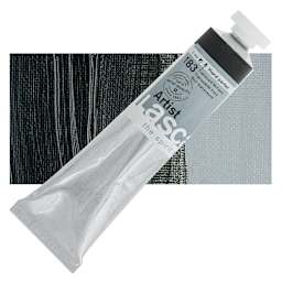 Lascaux Artist Acrylic - Transoxide Black, 45 ml tube and swatch