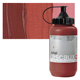 Lascaux Artist Acrylic - Perylene Maroon, 390 ml Bottle and swatch