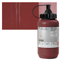 Lascaux Artist Acrylic - Cadmium Red Deep, 390 ml Bottle and swatch