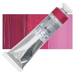 Lascaux Artist Acrylic - Quinacridone Rose Deep, 45 ml tube and swatch
