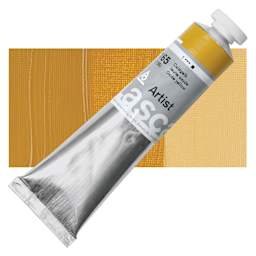 Lascaux Artist Acrylic - Oxide Yellow, 45 ml tube and swatch