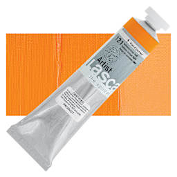 Lascaux Artist Acrylic - Cadmium Orange Light, 45 ml tube and swatch