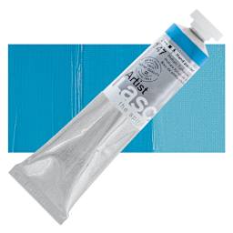 Lascaux Artist Acrylic - Phthalo Turquoise Blue, 45 ml tube and swatch