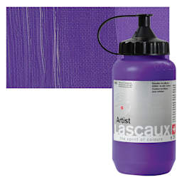 Lascaux Artist Acrylic - Dioxazine Violet Light, 390 ml Tube and swatch