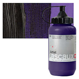 Lascaux Artist Acrylic - Dioxazine Violet Deep, 390 ml Tube and swatch