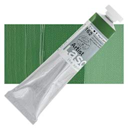 Lascaux Artist Acrylic - Chrome Oxide Green, 45 ml tube and swatch