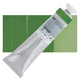 Lascaux Artist Acrylic - Chrome Oxide Olive Green, 45 ml tube and swatch