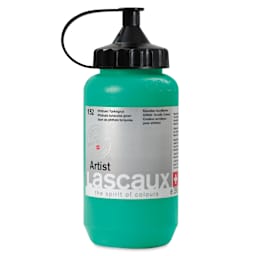 Lascaux Artist Acrylic Paints - 390 ml Phthalo Turquoise Green bottle shown
