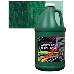 Chromacryl Acrylic Essentials - Green Deep, 1/2 Gallon and swatch