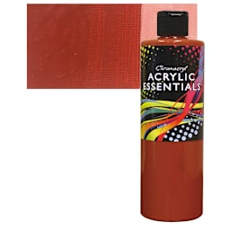 Chromacryl Acrylic Essentials - Red Oxide, 16 oz bottle and swatch