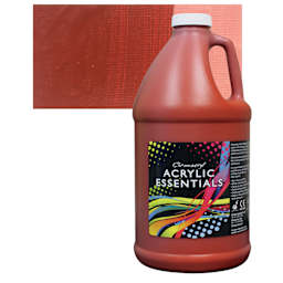 Chromacryl Acrylic Essentials - Red Oxide, 1/2 Gallon and swatch