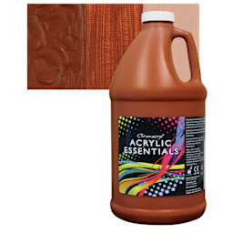 Chromacryl Acrylic Essentials - Burnt Sienna, 1/2 Gallon and swatch