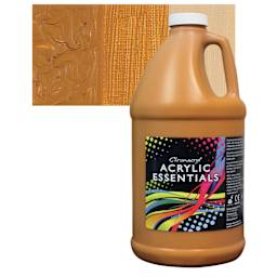 Chromacryl Acrylic Essentials - Raw Sienna, 1/2 Gallon and swatch