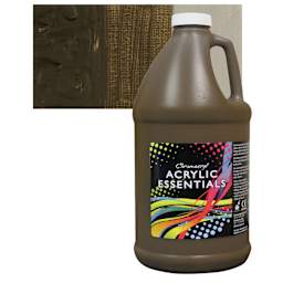 Chromacryl Acrylic Essentials - Raw Umber, 1/2 Gallon and swatch