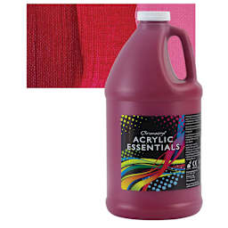 Chromacryl Acrylic Essentials - Cool Red, Half Gallon and swatch