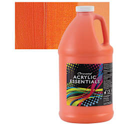 Chromacryl Acrylic Essentials - Orange, Half Gallon and swatch